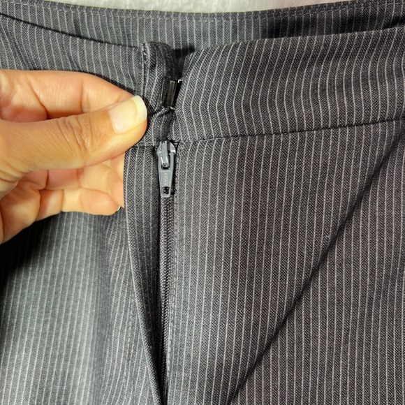 Y2K Nine West Waistcoat Pants Set Womens 4 Pinstripe Gray office siren NEW - Picture 15 of 16